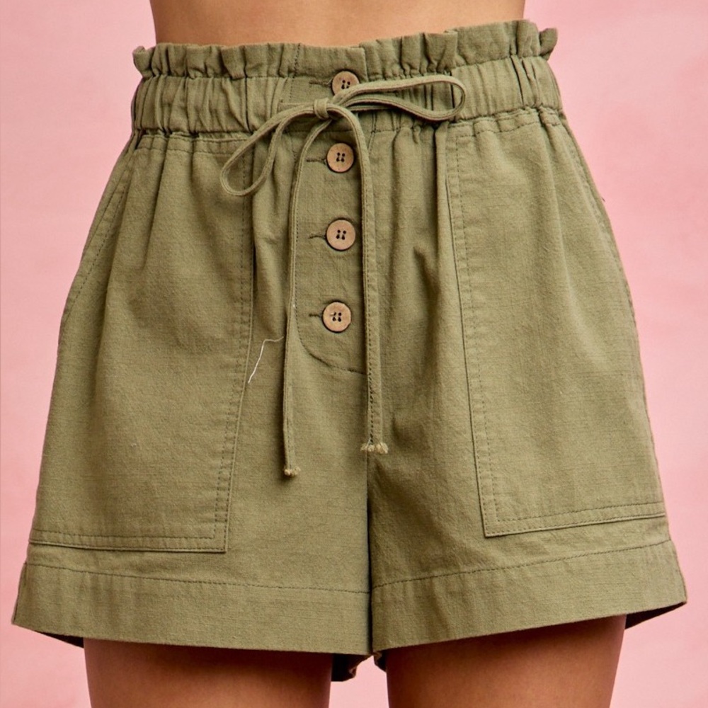 Olive Green Women's Shorts